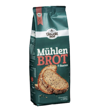 Bio Mühlenbrot 7-Saaten Backmischung - glutenfrei - 500g - vom Bauckhof (Ablaufdatum: 14.02.2024)